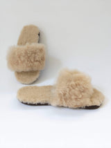 Alpaca Slipper Cross Natural