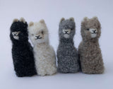 Artisan Needle Felted Alpaca: Miniature 4” Figurine