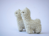 Artisan Needle Felted Alpaca: Miniature 4” Figurine