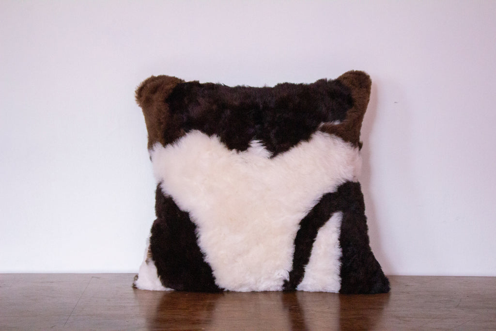 Huacaya Alpaca Fur Pillow Inspired Peru