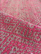 Frazada No. 115 — Rose Pink & Cream Vintage Peruvian Rug