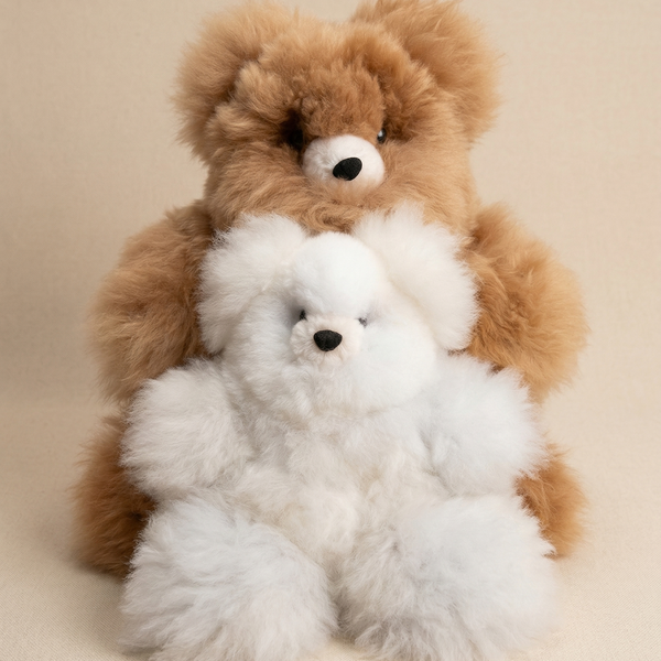 【alpaka】Sami Teddy Bear 45cm Luxury Alpaca Teddy Bear Set — Genuine Huacaya Alpaca Fur