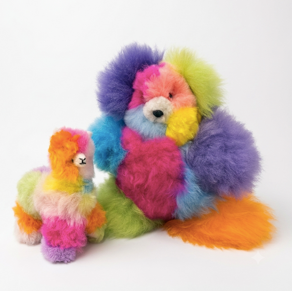 Rainbow Alpaca Gift Set — 12" Bear & 6" Llama