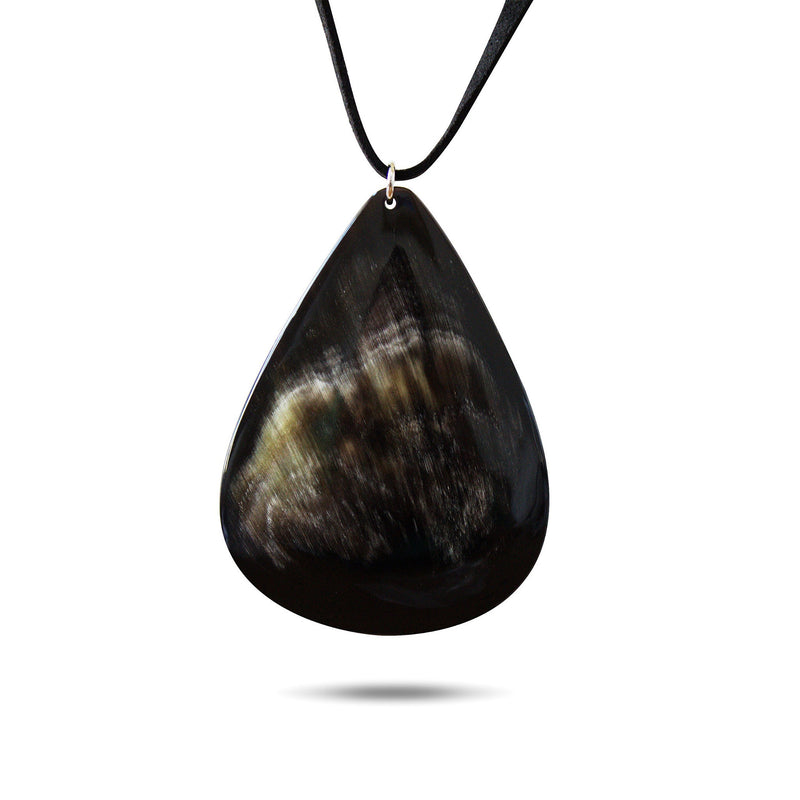 Bull Horn Eco Necklace - Dark Drop