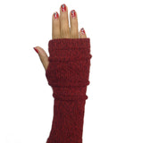 Alpaca Fingerless Gloves Red
