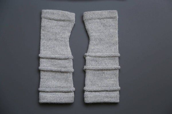 Alpaca Fingerless Gloves Grey