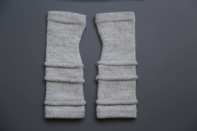 Alpaca Fingerless Gloves Off White