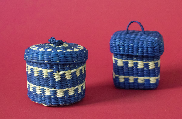 Mini Jewelry  Round Box Blue