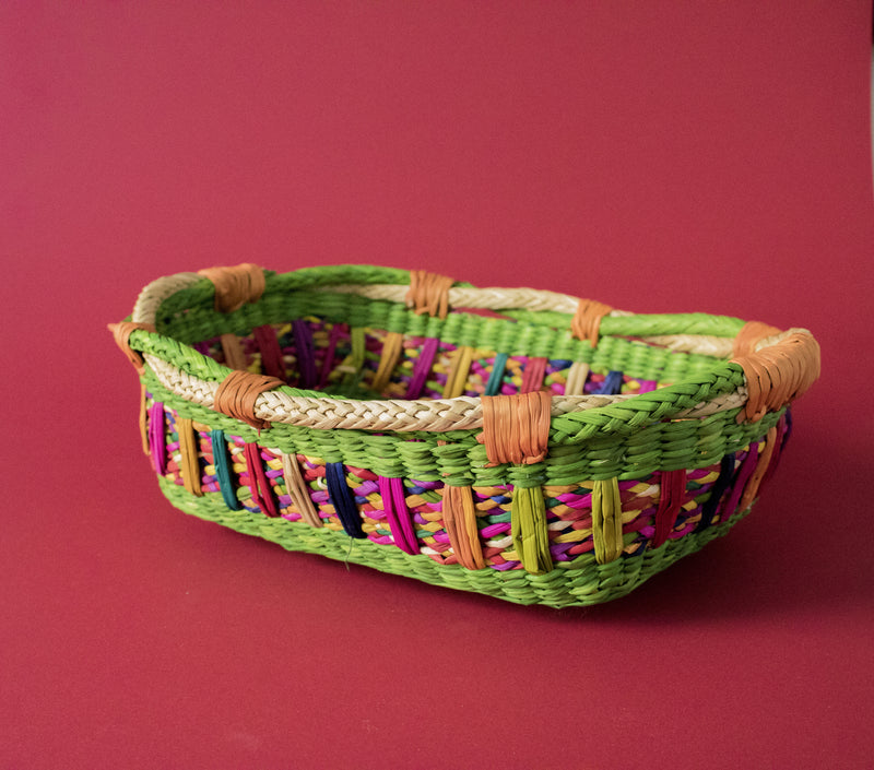 Green Basket Hand Woven