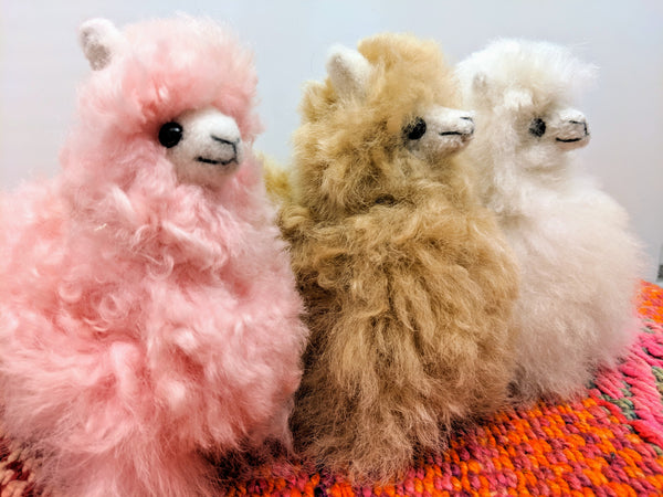 Small Llamas Trio White - Pink - Light Brown