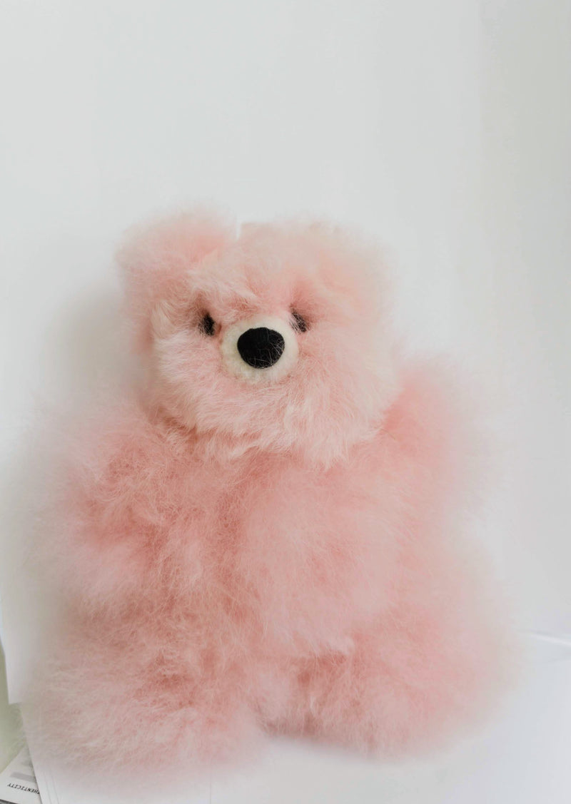 Alpaca Stuffed Pink Bear Small