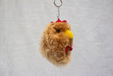 Alpaca Fur Keychain Rooster