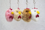 Alpaca Fur Keychain  Chicken