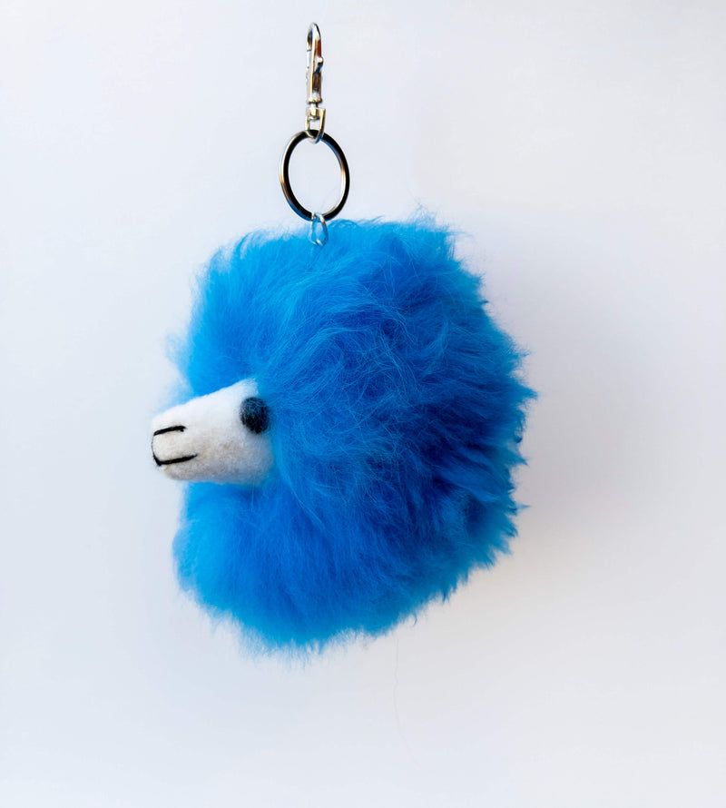 Alpaca Keychain Blue