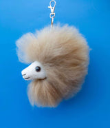 Alpaca Fur Keychain Natural