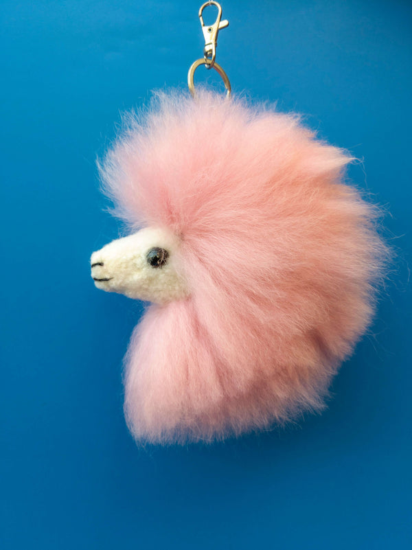 Alpaca Keychain Pink