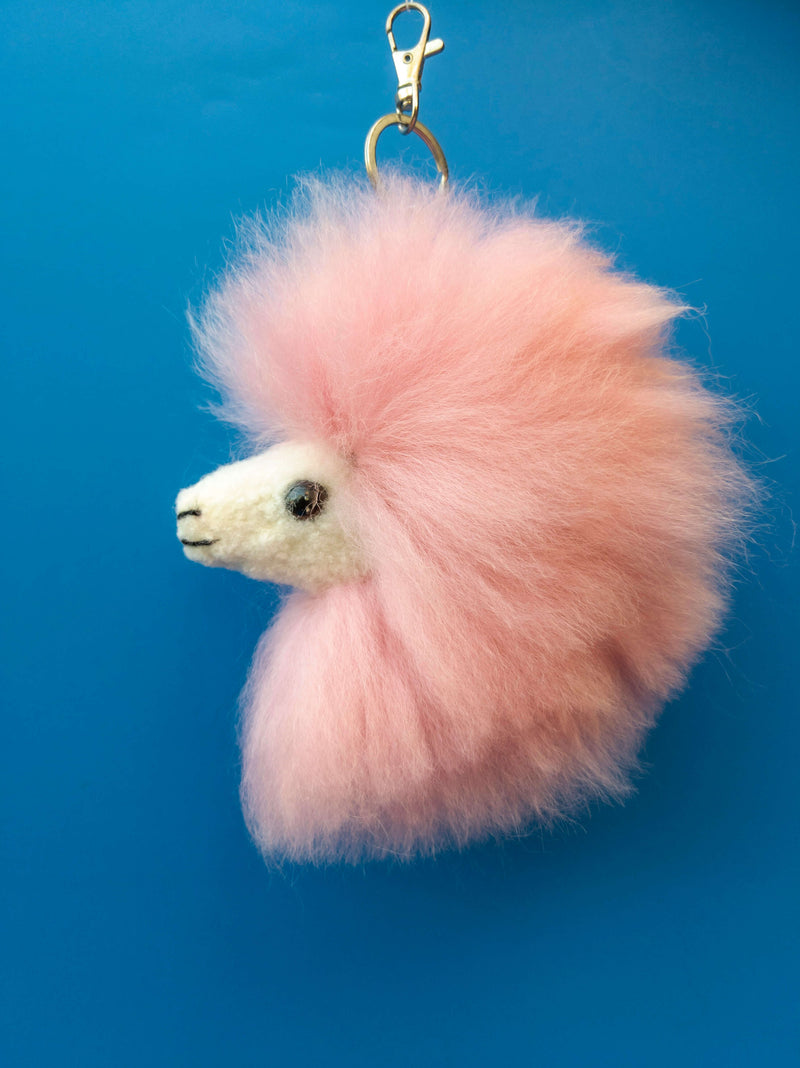 Alpaca Keychain Pink