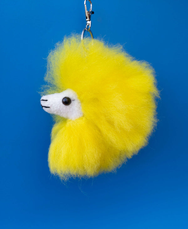 Alpaca Keychain Yellow