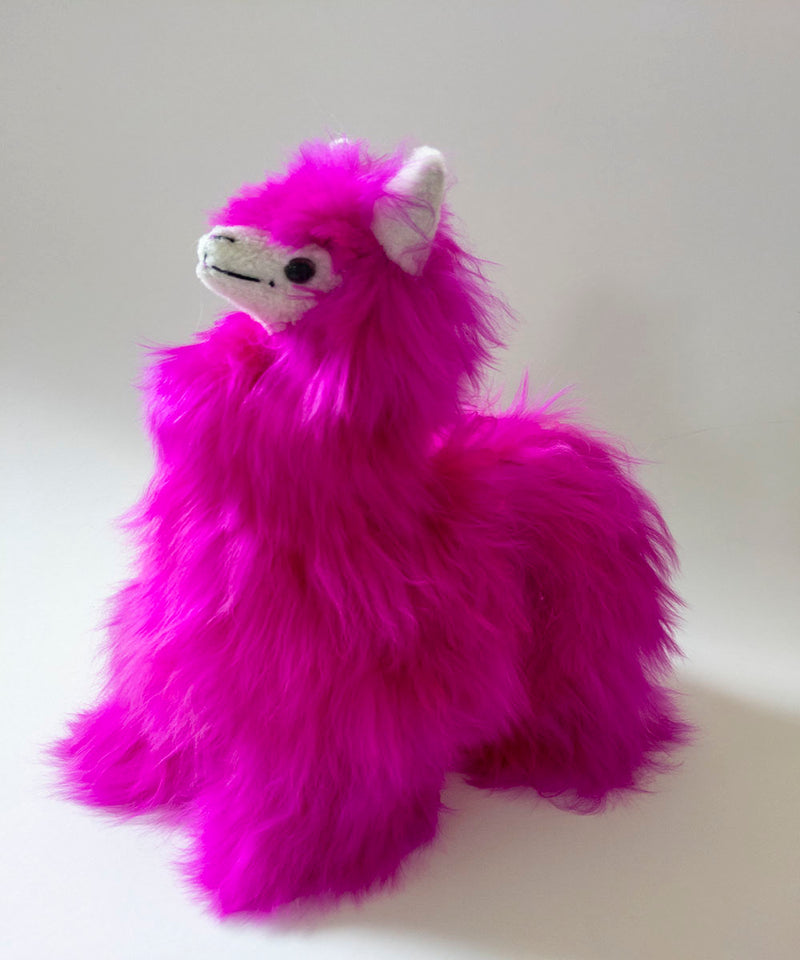 Alpaca Suri Stuffed Animal Hot Pink