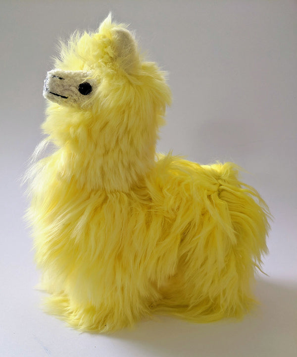 Alpaca Suri Stuffed Animal Yellow