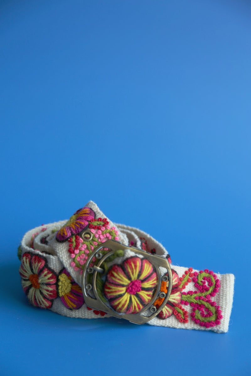 Hand Woven White Belt