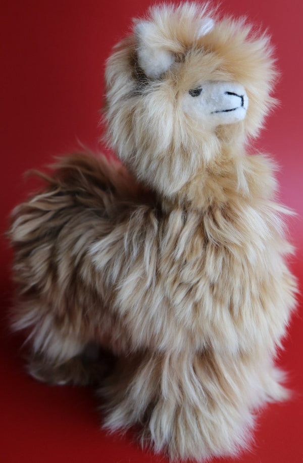 Peruvian Alpaca Suri Stuffed Animal Natural 
