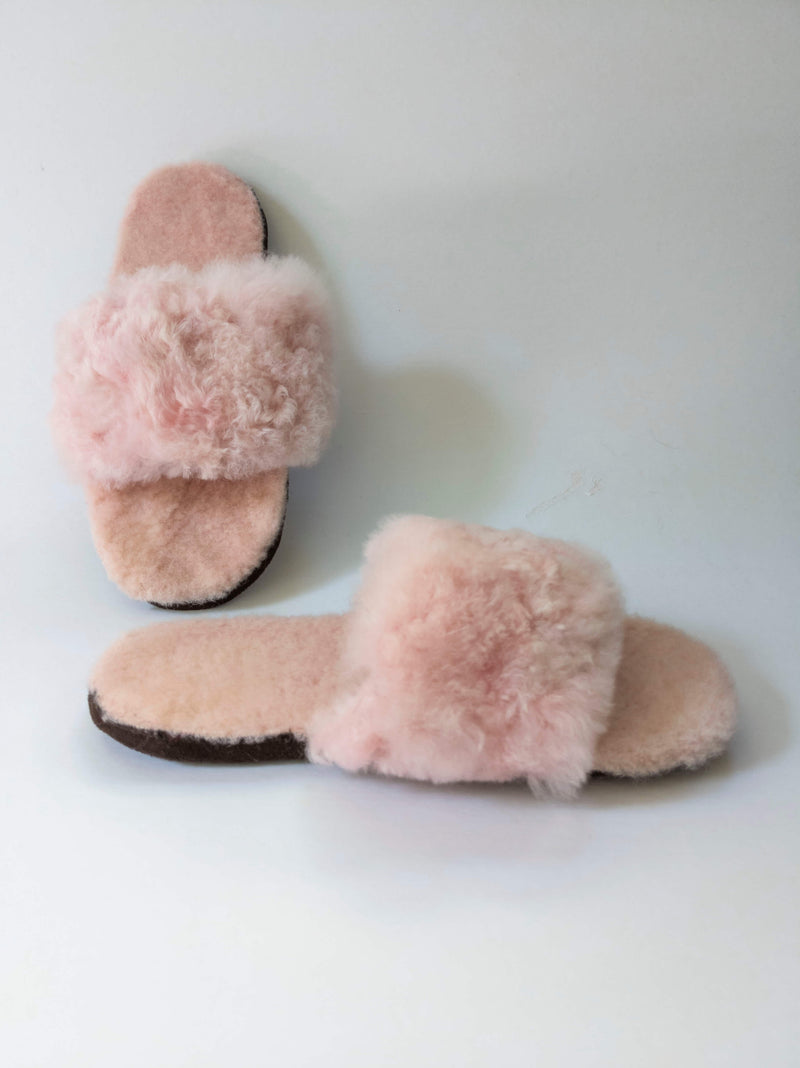 Alpaca Slipper Cross  Pink