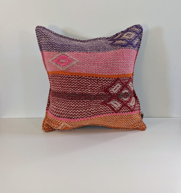 Blue and Orange Decorative Pillow