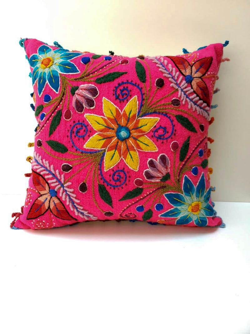 Floral Wool Pillow