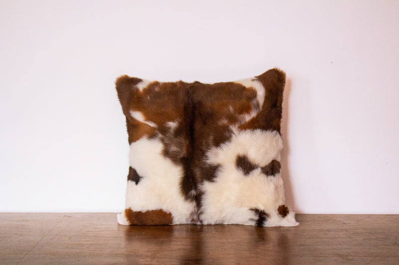 Alpaca Fur Pillow with dark spots
