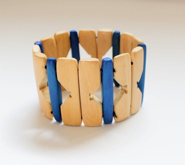 Wood Bracelet Blue